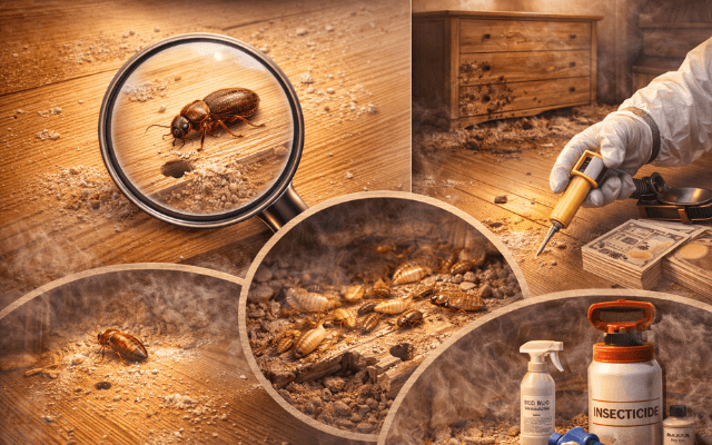 床に謎の「木の粉」が落ちていたら要注意。ヒラタキクイムシの正体と対策